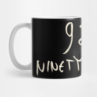 Hand Drawn Letter Number 92 Ninety Two Mug